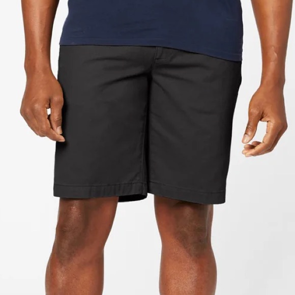 Dockers Perfect 10.5” Black Flat Front Chino Shorts Men’s Size 36 NWT - Picture 1 of 6